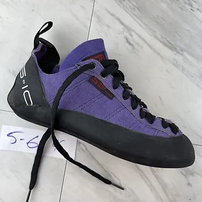 •5-10 Five Ten Stealth C4 Rock Climbing Lace Up Shoes Womens 5 Purple USA • $44.99