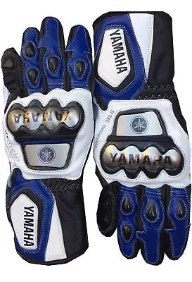 Yamaha MotoGP Motorbike Racing Leather Gloves • $79.19