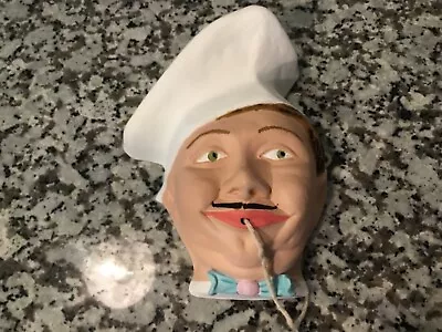 Super Cute Vintage String Holder French Chef Head Hat - Wall Hanging • $45