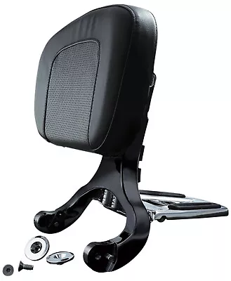 Kuryakyn Multi Purpose Black & Chrome Driver And Passenger Backrest (KUR1661) • $420.26