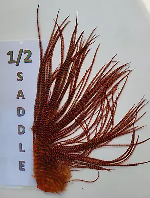 Metz  1/2 Saddle #2  ( Orange  )   Fly Tying Dry Fly Hackle • $34.86