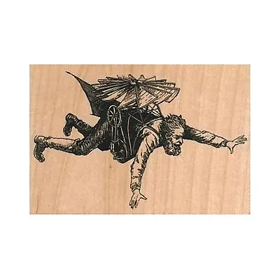 Mounted Rubber Stamp Flying Man Steampunk Steampunk Inventor Steampunk Man • $12.45