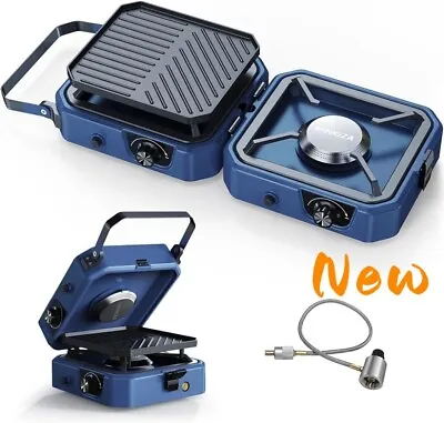 2 Burner Propane Camping Stove With Grill Foldable Camp Stove With 16000 BTU • $155.99