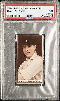 T207 Harry Davis Brown Background Recruit PSA 3(MC) #72747466 • $48.88