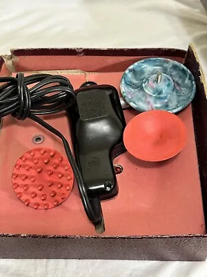 Vintage WAHL Model Hand-E Electric Massage Vibrator Attachments Box WORKS • $58