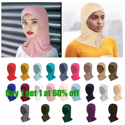 Mens Women Under Scarf Cap Bone Bonnet Ninja Hijab Islamic Neck Cover Muslim • £2.85