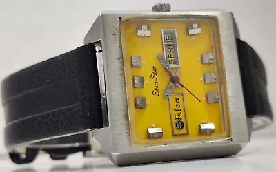 Vintage Felca Space Star 2788 36mm Automatic 25 Jewels Men's Wrist Watch IR253 • $299.24