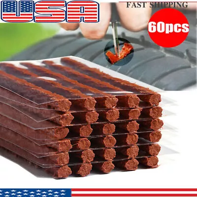 60Pcs Tire Repair Plugs Self Vulcanizing Tubeless Seal Tire Repair Plug Patch US • $8.49