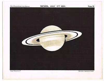 Antique Print Vintage 1910 Astronomy Star Map Chart Planet Saturn In 1894 • $22.95