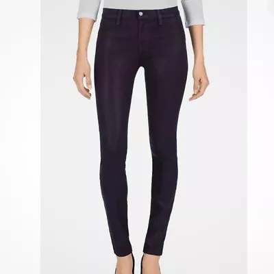 J Brand Super Skinny Jeans In Lacquered Costed BlackBerry Size 30 • $27.99