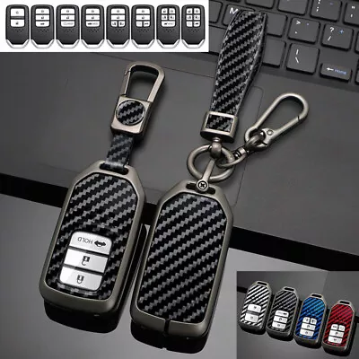 For Honda Accord Civic CRV XRV HR-V Pilot Zinc Alloy Leather Remote Car Key Case • $38.20