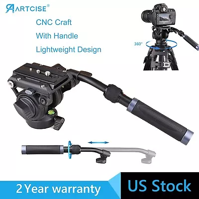 ARTCISE Video Tripod Fluid Head With Quick Release Plate For Canon Nikon Sony • $67