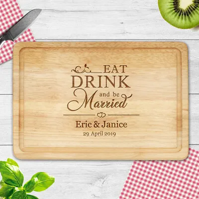 Personalised Wooden Chopping Board Cheese Board Birthday Anniversary Xmas Gift • £11.99