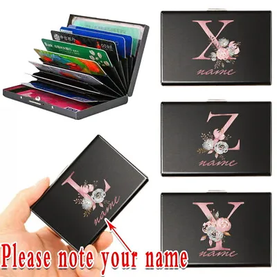 Personalised Custom Name Credit Card Holder Protector Metal Wallet Case Aluminum • £5.99