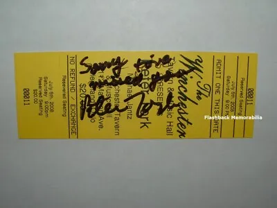 PETER TORK Unused 2008 AUTOGRAPHED Concert Ticket CLEVELAND WINCHESTER Monkees • $125