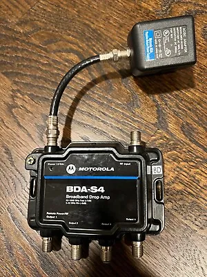 Motorola 1GHz 4-Port GaAs Broadband Drop Amplifier BDA-S4 With Power Supply • $29.99