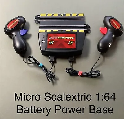 Micro Scalextric. 1:64   Battery Power Base + Controllers  “ See All Photos “ • £10.95