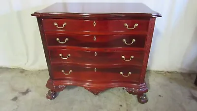 Solid Mahogany Bachelors Chest Claw Foot Chippendale Serpentine • $700