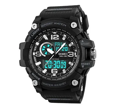 SKMEI Men’s Digital Analog Waterproof Sport Army Military Watch Wristwatch LED • $19.99