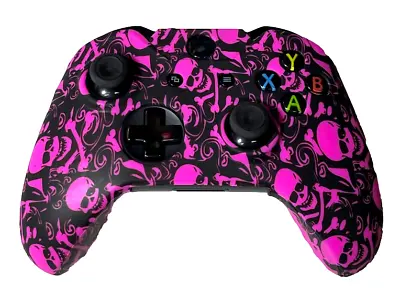 $11.90 • Buy Silicone Cover For XBOX ONE Controller Skin - Hot Pink Skulls