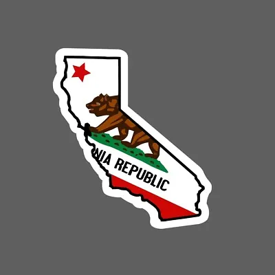 California Sticker State Flag Waterproof - Buy Any 4 For $1.75 Each Storewide! • $2.95