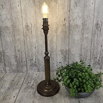 Laura Ashley Home Corinthia Style Column Brass Lamp Table Light  *Working* • £28.95