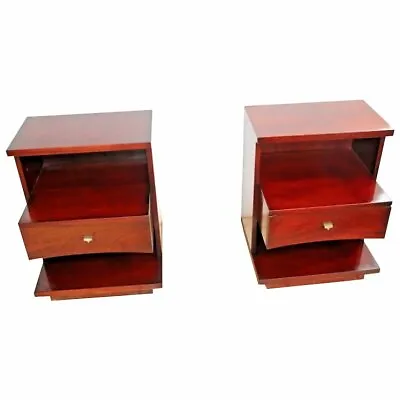 Three Tier Kent Coffey The Sovereign Nightstands End Tables Middle Drawer • $1037.83