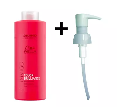 £16.65 • Buy Wella Invigo Brilliance Shampoo For Fine To Normal Coloured Hair 1000ml & Pump 