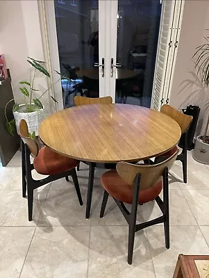 Vintage G Plan Tola Librenza Round Table & 4 Butterfly Chairs 1950s Mid Century • £950