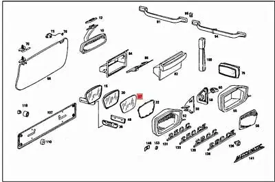 Genuine MERCEDES W109 W112 W110 W111 W113 W114 W115 Mirror Glass 1088110066 • $51.07