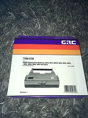GRC T398-COB Correctable Black Ribbon Tape For Xerox Memorywriter 60 Series • $16.99