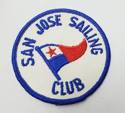 San Jose California Sailing Boat Club Vintage Patch Red White Blue • $14.99