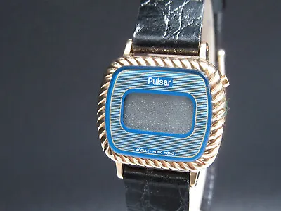 D490 ⭐⭐Vintage   Pulsar LCD   Alarm Quartz Watch Defective ⭐⭐ • $27.08