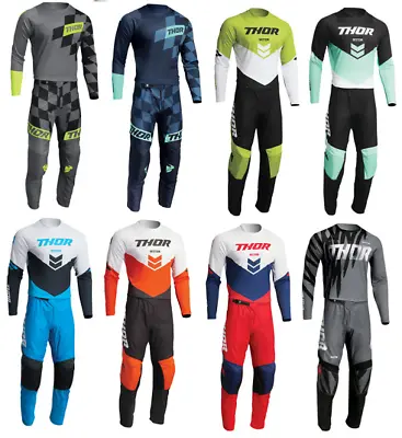 Thor Sector Adult Pant & Jersey Riding Gear Combo Dirt Bike Mx Off Road Atv • $99.90