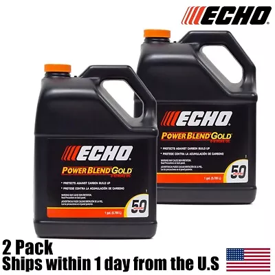 2PK Echo One Gallon Bottles 2 Cycle Engine Oil Mix – Power Blend 6450050 • $94.99