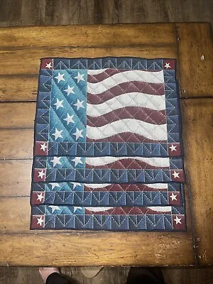 Set 4 Mohawk Home Tapestry Woven American Flag Placemat New With Tags • $8