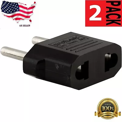 2 X European Euro EU To US USA Travel Wall Power Plug Outlet Converter Adapter • $3.99