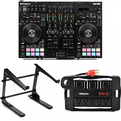 Roland DJ-707M 4-deck Serato DJ Pro Controller With Laptop Stand And Power Block • $1059