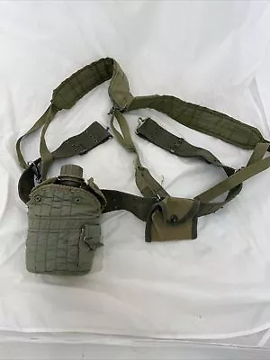 Vietnam War USMC M1961 Pistol Utility Web Canvas Belt Marines Canteen & Harness • $80.69