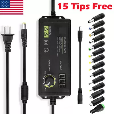 60W Universal Power Supply DC 3V~24V Adjustable Variable Switching AC/DC Adapter • $15.99