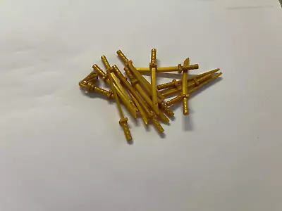 Lego Minifigure Sword/katana (square Guard ) Lot Of 15 Gold • $5