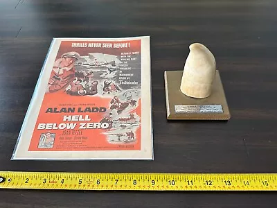 Hell Below Zero 1954 Movie  Trophy  From Alan Ladd To Special Guests At Opening • $1200