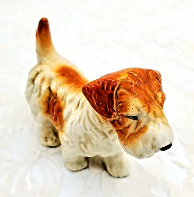 Vintage Porcelain Welsh Irish Scottish Fox Terrier Dog Figurine Statue~ JAPAN • $18.39