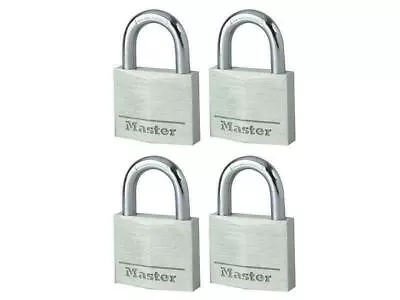 Master Lock Aluminium 40Mm Padlock 4-Pin - Keyed Alike X 4 MLK9140Q • £23.91