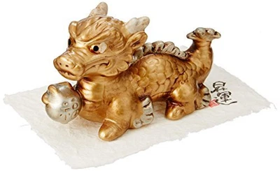 £31.82 • Buy Japanese OMAMORI Charm Gold Dragon Figure Good Luck For Rich Money Seto-Ware