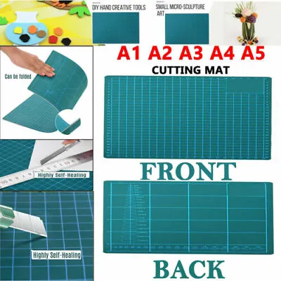A1 A2 A3 A4 A5 Cutting Mat Non Slip Self Healing Printed Grid Lines • £9.79
