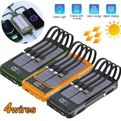 2024 Super 40000000mAh 4 Output Portable Charger Solar Power Bank For Cell Phone • $17.59