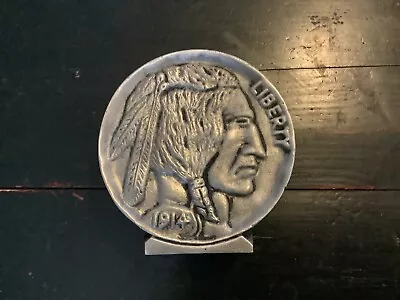 Vintage Metal Buffalo Nickel Coin Bank • $15