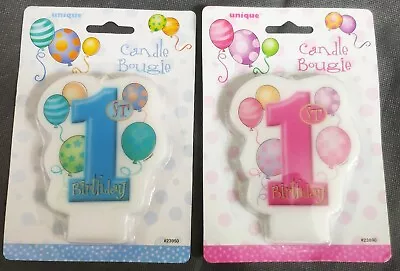 1ST BIRTHDAY Candle - Pink Or Blue  • $6.95