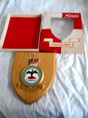 An RAF Wooden Wall Plaque/shield For 204 SQUADRON ROYAL AIR FORCE With Box/USED • £8